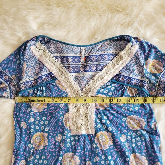 Free People Sweet Poland Boho Peasant Tunic Top XS - Picture 14 of 16